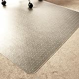 Marvelux 90 x 120cm Enhanced Polymer Durable Office Chair Mat for Low & Standard Pile Carpets, Rectangular Transparent Carpet