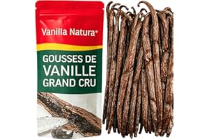VANILLA NATURA 25 Vainas de Vainilla selección Premium 14-16 cm Calidad Extra, Flexible, Perfumada - Pack Eco