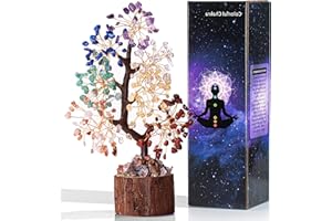 ‎AWARDSEN AWARDSEN Chakra Steine Kristallbaum, Lebensbaum, Edelsteinkristall Bonsai Baum, Geldbaum Schreibtisch Deko, Baum des Lebens, Spirituell Esoterik Feng Shui Deko, Spirituelle Geschenke für Frauen