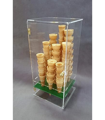 Supporto Doppio Strato 12 Fori Wanfoou - Porta Cono Gelato Trasparente In Acrilico Con 12 Fori, Supporto Per Coni In Acrilico A 2 Ripiani, Per Cupcake, Popcorn, Ristorante, Zucchero, Feste O Buffet Supporto Coni