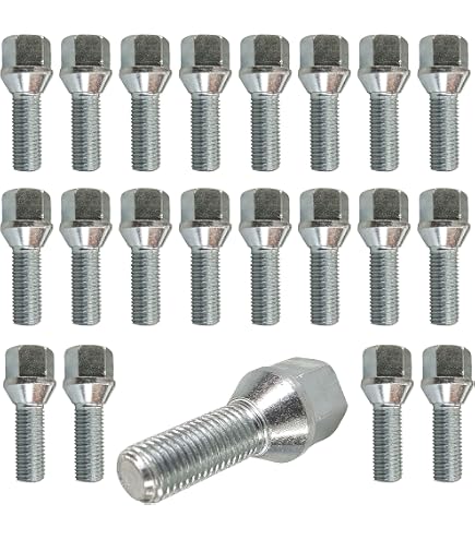 Lot De 16 Boulons De Roue M12x1,25 SW17 - Longueur 35 Mm, Cône 60°, Classe 10.9, Revêtement Bleu - 7
