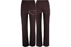 Lovetoenvy Ladies Nurse Work Carer Keep FIT Stretch Elasticated Bootleg Trousers in 3 Lengths (8-26)