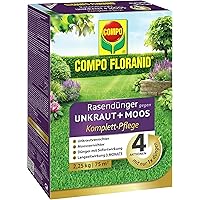 COMPO FLORANID Rasendünger gegen Unkraut + Moos Komplett-Pflege, 3 Monate Langzeitwirkung, Feingranulat, 2,25 kg, 75 m²