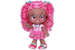 Kindi Kids Berri D'Lish Strawberry Blossom Scented Big Sister Official 10 Inch Toddler Doll with Bobble Head, Big Glitter Eyes, Changeable Clothes and Removable Shoes