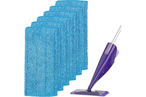 ANTOBLE Paquete de 6 Almohadillas de Fregona Reutilizables para Recambios de Microfibra de Repuesto Swiffer Wet Jet para Barrido en Seco y en HúMedo