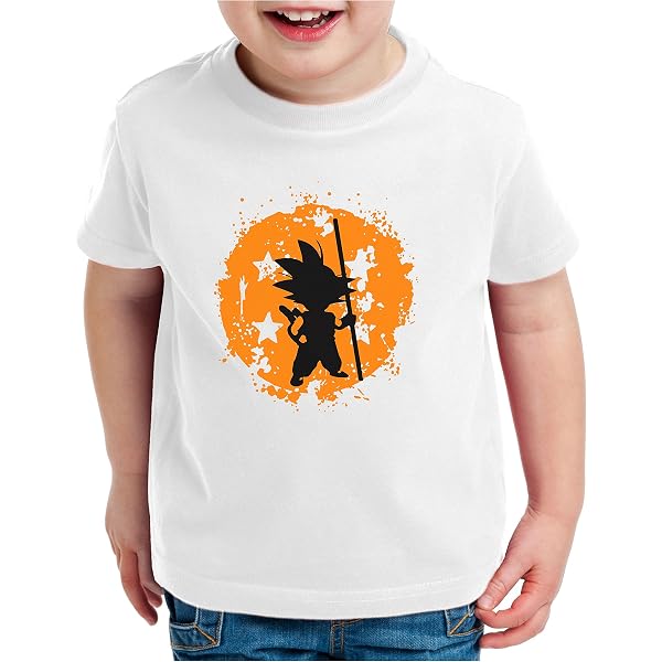 T-Shirt Enfant Goku Dragon Ball - Imprimé Son Master Ball Vegeta Turtle Roshi DB - Coton Doux