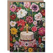 Artery8 Geburtstagskarte Mit Hasen & Blumenwiese – Für Sie (17,5 X 12,5 Cm)