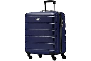 Flight Knight Leichte 4-Rad-ABS-Hartschalenkoffer, Handgepack, zugelassen fur Fluggesellschaften, einschließlich British Airways, und maximale Große fur easyJet, große Handgepacktasche 56x45x25cm
