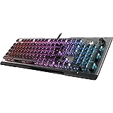Roccat Vulcan 100 - Mechanische Gaming Tastatur, AIMO LED Einzeltastenbeleuchtung, Roccat Titan Switches, Aluminiumoberfläche, Multimedia-Tasten, Tactile Switch, Silber ohne Wrist Rest