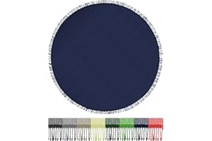 BRANDSSELLER Obrus ogrodowy, odporny na warunki atmosferyczne, antypoślizgowy, obrus na balkon i kemping, okrągły obrus, 160 cm, niebieski