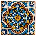 Tumia LAC Ceramic Mexican Tile - 10.5cm- Handmade and Ethically Traded Individual Tile - 90 Pack