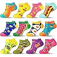 Jeasona Ankle Socks Trainer Socks Ladies Cotton Multipack Fruit Funny Odd Socks Christmas Gifts for Women Stocking Stuffer