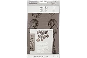 PRIMA MARKETING INC Redesign With Prima 655350632380 Groeneville Crest Clay, Soap Making Molds,Pottery & Modeling Clays, Silikon, 5"x8"x8mm