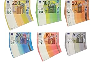 Betzold 2461 - Gioco Soldi Euro Banconote Bambini 130 Pezzi - Soldi Giocattolo rastrello Soldi