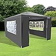 Gazebo 3m x 4m in Grey with 4 Side Walls by Garden Universe Steel Frame Marquee Canopy Party Tent GAZ03-Grey-Amz (We do not ship to CI or IOW.)