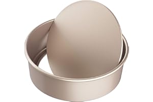 CHEFMADE Okrągła forma do ciasta, 8 cali z nieprzywierającym, wyjmowanym szyfonem do pieczenia w piekarniku (szampańskie złoto)