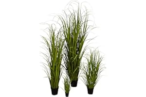 Klocke Kunstpflanzen Hochwertiges & Künstliches Gras/Dekogras im Topf - Wunderschön & Naturgetreu - Grasarrangement/Gras Arrangement/Grasbüschel/Grasbündel (Klein: 45cm)