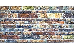 Izodekor Lot de 10 panneaux muraux 3D en polystyrène imitation pierre, Pour cuisine, salle de bains, balcon, chambre à coucher, salon, mur arrière de cuisine et terrasse, arrière-cour