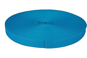 E-KURZWAREN Gurtband Polypropylen 2m oder 5m lang - 32 Farben Breiten: 20mm 25mm 30mm 40mm 50 mm (549 Türkis)