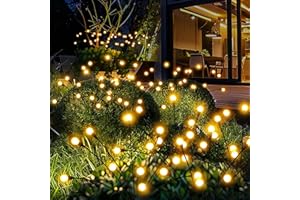 PATIOPIA Solar Lights Outdoor Garden, 80 LED Firefly Outdoor Garden Lights Waterproof, Solar Powered Swaying Light for Pathway, Yard, Patio Decoration (8 Pack,Warm White)
