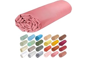 P'tit Basile - Drap Housse 60x120 cm bébé Enfant 100% Coton Bio - Bois de Rose - Drap Housse pour Matelas 60x120 cm lit bébé barreaux Parapluie - Bonnets épaisseur de 15 cm - Coton 57 Fils