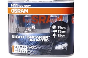Osram NIGHT BREAKER UNLIMITED H11 lampa przeciwmgielna, 64211NBU-HCB, 12 V, podwójne pudełko