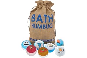 Bomb Cosmetics Bath Humbug Handgearbeiteter Hessischer Sack Bath Blaster Bath Bomb Geschenkpackung, Für Ihn [Enthält 7-teilig], 1120g