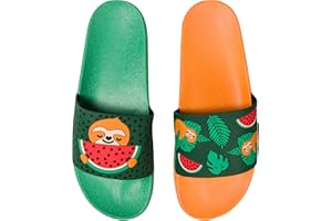 Dedoles Badeschuhe & Hausschuhe Damen Herren & Kinder Badesandalen lustige Designs Bücher Kaffee Party Pizza Fuchs Bär Lama Wolken Geschenk