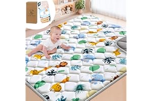 Ybike Tappetino Gioco Pavimento, 180x150cm Grande Tappeto Pieghevole Antiscivolo Spesso, Morbido Tappeto Portatile, Lavabile in Lavatrice (Animali)