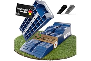 WERKTHOR Cunei per Camper (Blu) - [Set da 2] Cunei stabili per roulotte e camper | Cunei per camper per un livellamento sicuro [<5t] - Design robusto per qualsiasi superficie