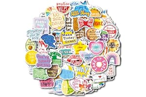KADERAS Lot de 100 autocollants de motivation avec dictons - Affirmations positives - Autocollants de motivation inspirants - En vinyle imperméable - Pour ordinateur portable, scrapbooking, journal