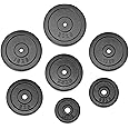 JLL® Cast Iron Weight Plates - available in pairs from 0.5kg, 1.25kg 2.5kg, 5kg, 7.5kg, 10kg, 15kg to 20kg. Suitable for all standard 1” barbells and dumbbells. Ideal for home and commercial gyms