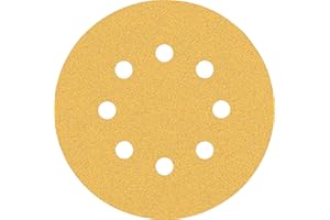 Bosch 50 x Expert C470 Sanding Sheets with 8 Holes (for Paint on Wood, Hardwood, Diameter 125 mm, Grit 80, Professional Accessories, Random Orbital Sander)