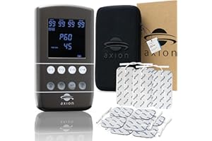 ‎AXION axion 4 Kanal TENS EMS Gerät STIM-PRO X9B zur Schmerzlinderung durch elektrische Nervenstimulation, Training durch Muskelstimulation, Massage und Beckenbodentraining. Inkl. Akku und 12 Elektroden