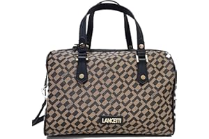 LUIGI BENETTON Borsa Donna Bauletto Rettangolare LANCETTI Linea Personalizzata a Spalla con Due Manici e Tracolla Regolabile Removibile ART: LL22W-109-2 LINEA ROSANNA Dimensioni 32 X 22 X 17
