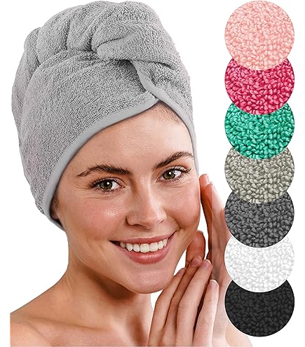 Turbante De Toalla De Algodón Orgánico 100% - Secado Rápido Para Cabello, Hombre Y Mujer