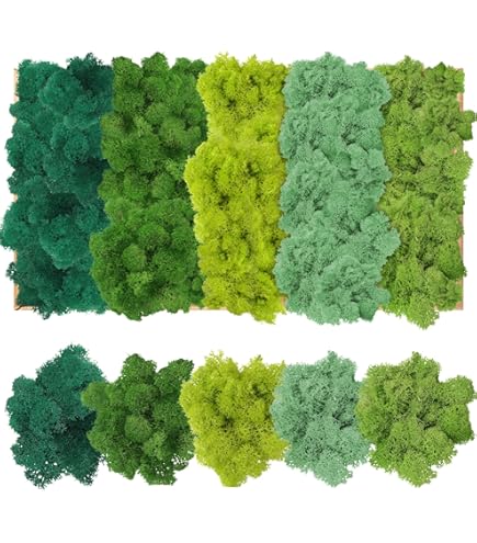 Tappetino artificiale muschio per fai da te per giardino, decorazione fai da te (punto colorato