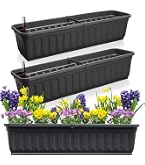 Milano Pflanzgefäß Groß – Quadratisch, Schwarz, Glänzend, 45 Cm Hoch, Für Innen & Außen