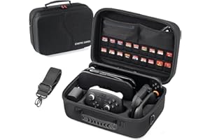 STARTRC GAMES All-in-One Carry Case for Nintendo Switch 2 (2025), Large Storage Travel Case for Switch 2 Console, Pro Controller, Switch 2 Dock, 18 Game Cards, Compact Hard Portable Bag, Black