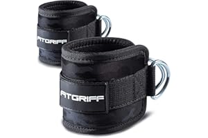 Fitgriff® Sangle Cheville Musculation Poulie V1 - Ankle Straps pour Sport, Kickback, Entraînement des Fessiers - Accessoires de Fitness pour Cable Machines