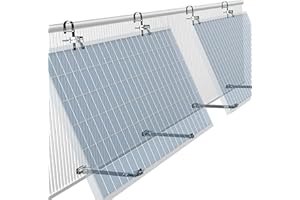 Asukale Balkonkraftwerk Halterung mit Haken - 0° 25-40° Verstellbare Befestigung für Solarpanel - Solarmodul Aufständerung für Balkonkraftwerk - PV Solar Modul Alu Halterungen, 2 set