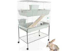 Rabbit/Guinea Pig 2 Tier Indoor Cage with Stand by Cozy Pet 100cm suitable for Rat, Chinchilla and Small Animals Hutch: RB100-D + RB100-ST. (We do not ship to NI, Scot H & Isls, CI, IOM or IOW.)