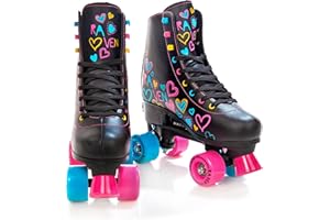 Raven – Pattini a rotelle per bambini, ragazze, adulti, bambini – Pattini a rot elle – In linea – Freno in PVC resistente – Ruote in gomma