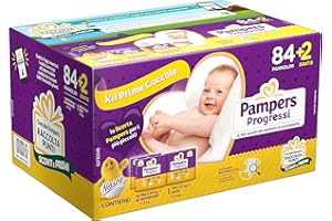 Pampers Progressi Primi Giorni, 86 Pannolini, Due Pacchi Taglia 1, 2-5 Kg, E Un Pacco Taglia 2, 3-6 Kg