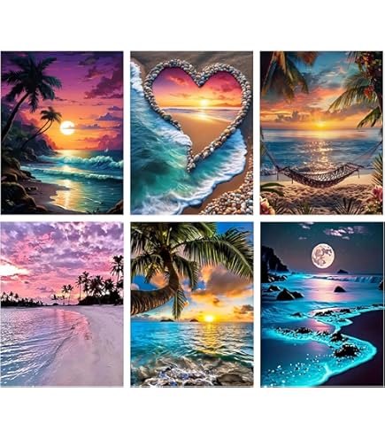 Diamond Painting Cavallo Bianco 50x40 Cm - Kit Tramonto Con Diamanti Rotondi Per Decorazione Murale - Foto 14