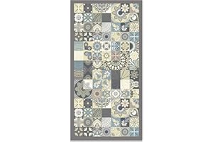 Panorama Alfombra Vinílica Cocina Salón - Varios Tamaños - (Hidráulica Color Azul 40x80 cm)