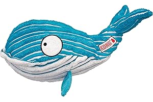 Kong Cuteseas Whale Soft Snuggly Squeaker Crinkle Fun Interactive Pet Toy Large