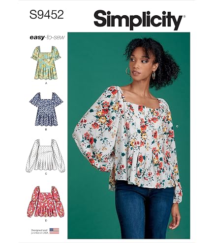 New Look Cartamodello N6700 Per Top Avvolgente Donna - Maniche Lunghe O Corte - Taglie A (4-16) - Livello Facile