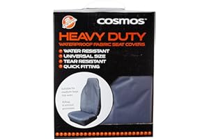 Cosmos Easy Fit Anteriore Schienale Alto, in Tessuto Impermeabile Resistente, Si Adatta a Sedili Anteriori di Medie e Grandi Dimensioni, Grigio