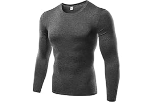 THE PURE BLUE Men's Long-Sleeved Compression Top - Tight Fit Body Shaper and Base Layer Gym Clothes for Men. Moisture-Wicking, Anti-Odour Fabric for Ultimate Performance and Comfort. 6 Colours. 6 Sizes.